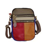 SAC POCHETTE PACHTWORK CUIR